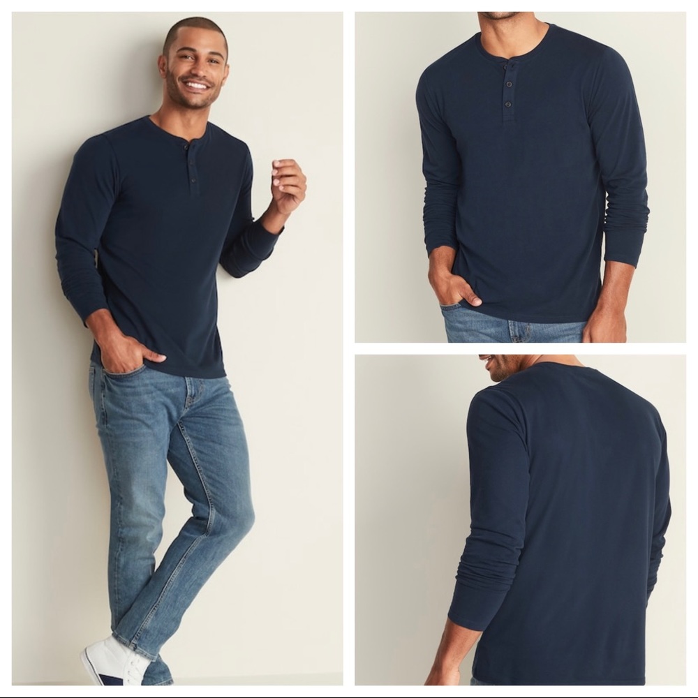 Old Navy Soft-Washed L/S Henley T-Shirt